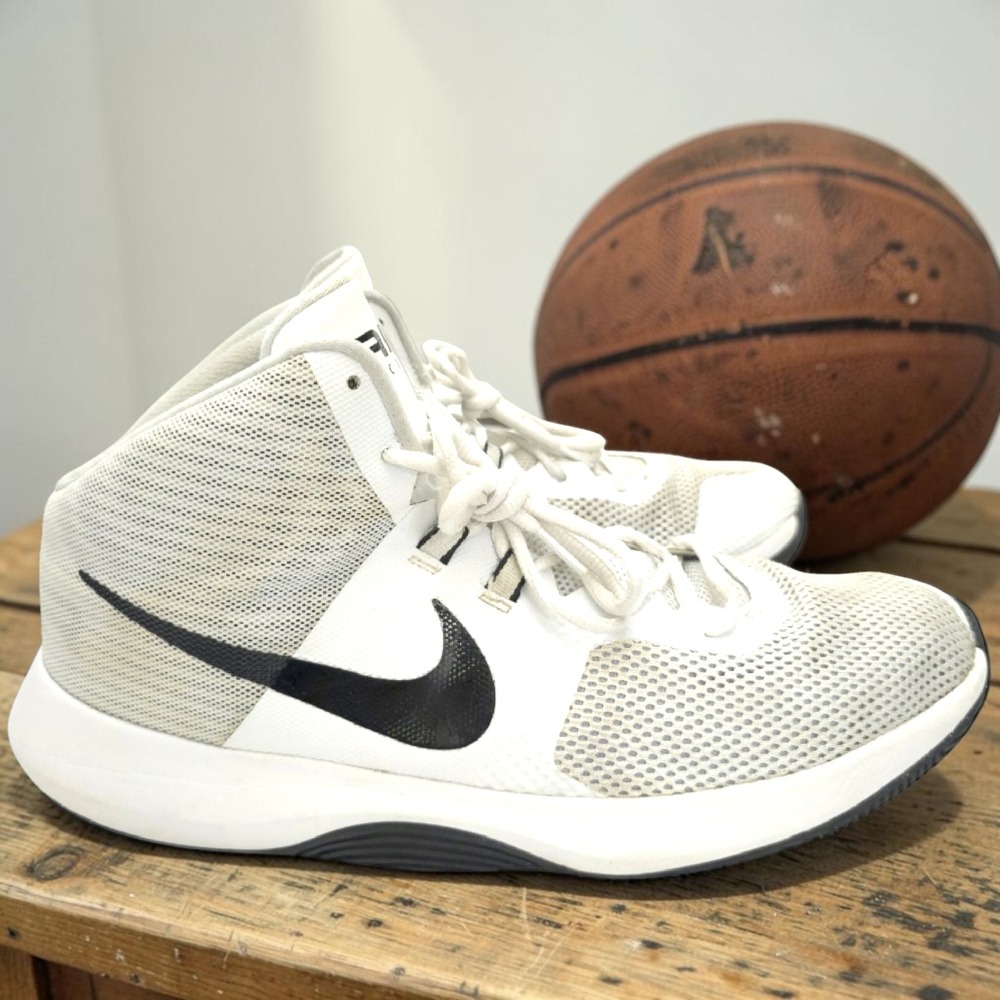 Nike Air Precision Size 13 Basketball Shoe 898455-100 White Black
